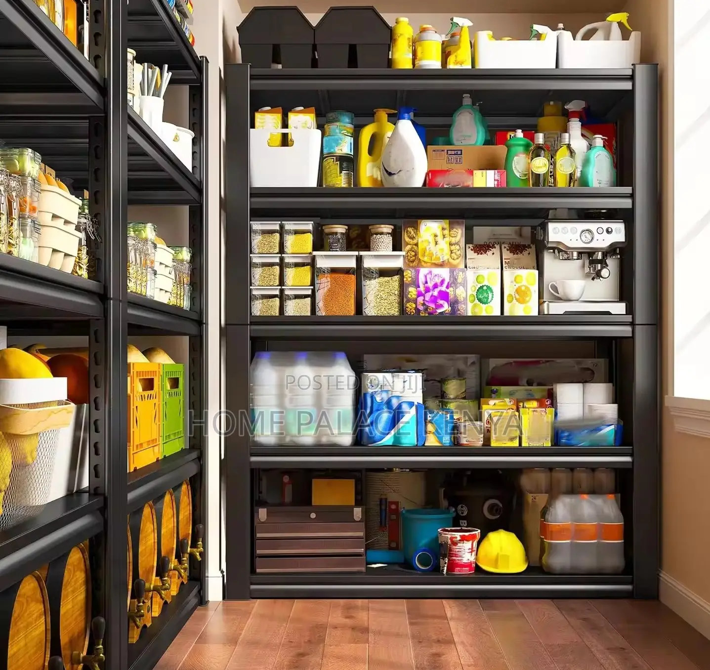 Storage Rack; 5-Layer Adjustable Storage Rack Floor-Standing