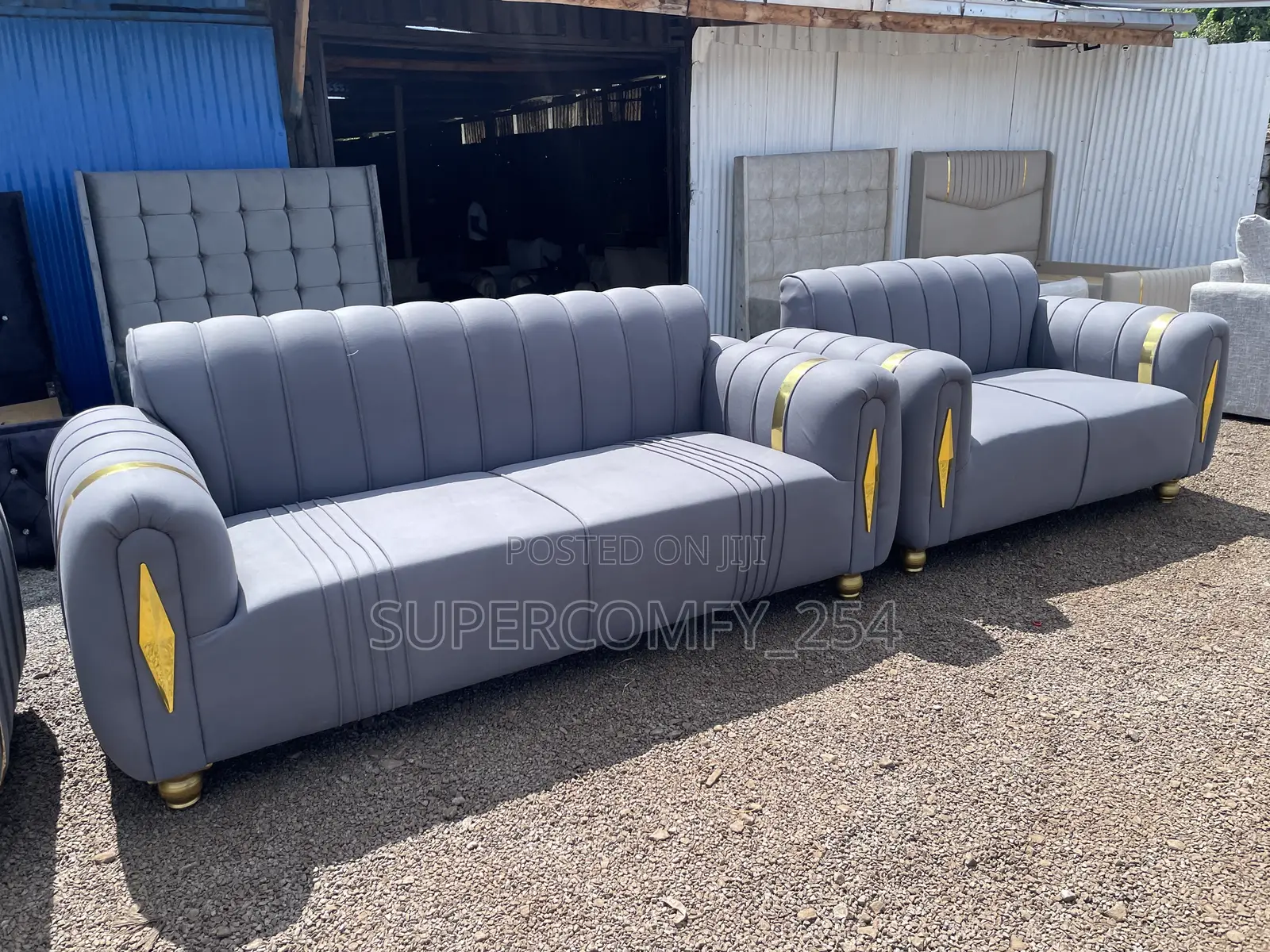 Gold Detailed Classic Sofas