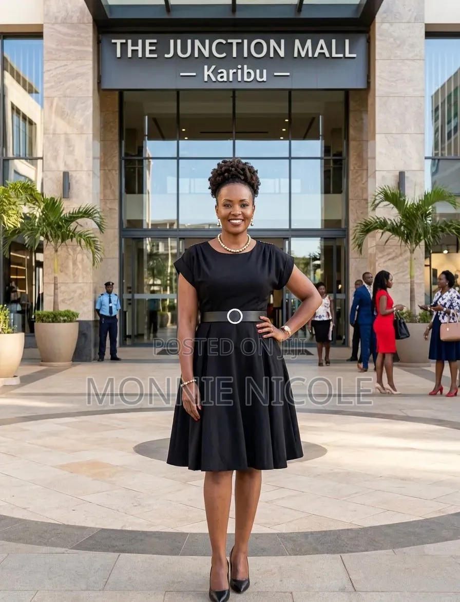 Ladies Black Round Dress/ Funeral Round Dress