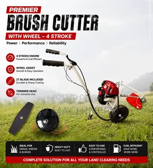 Heavy Duty 4 Stroke Brush Cutter With Wheel