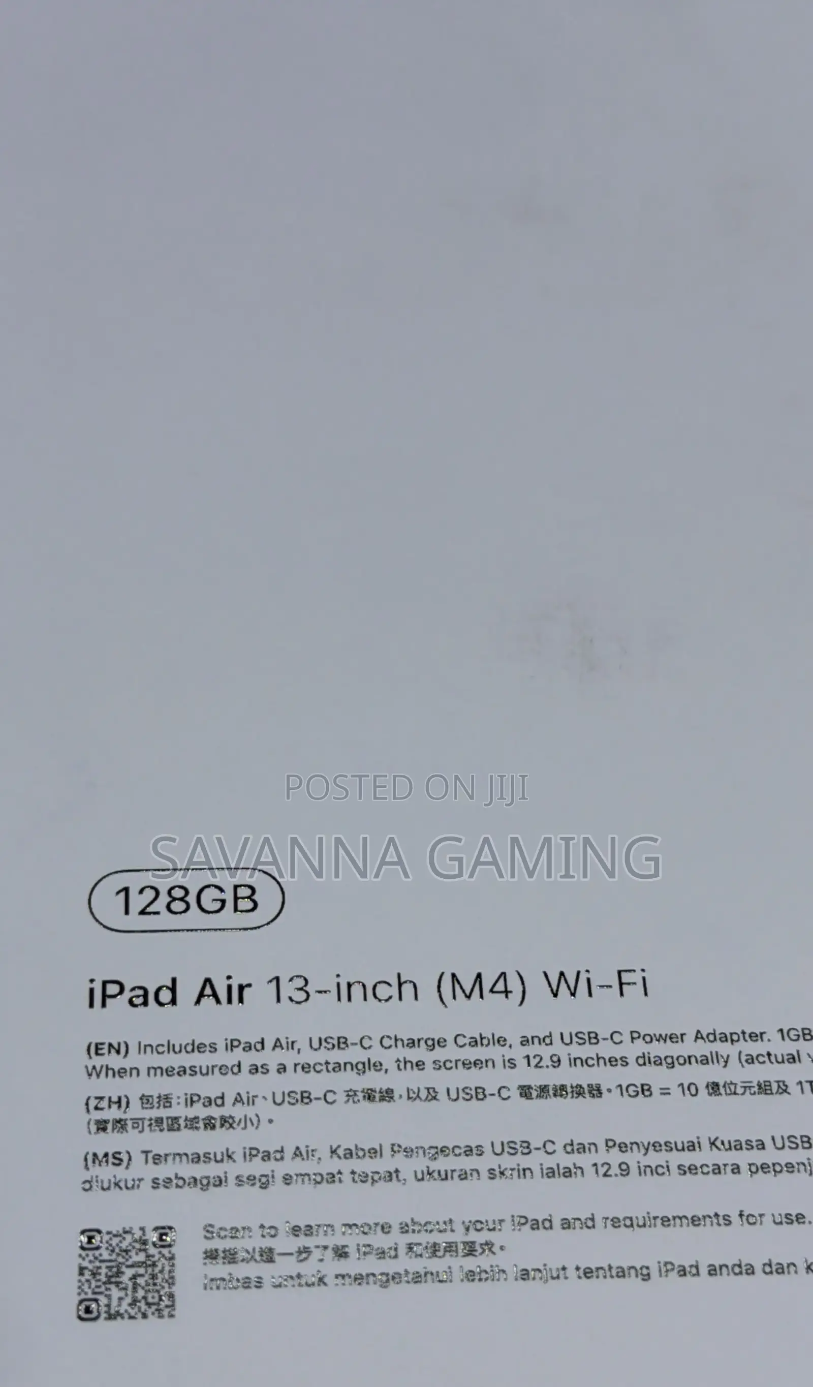 New Apple iPad Air 128 GB Blue