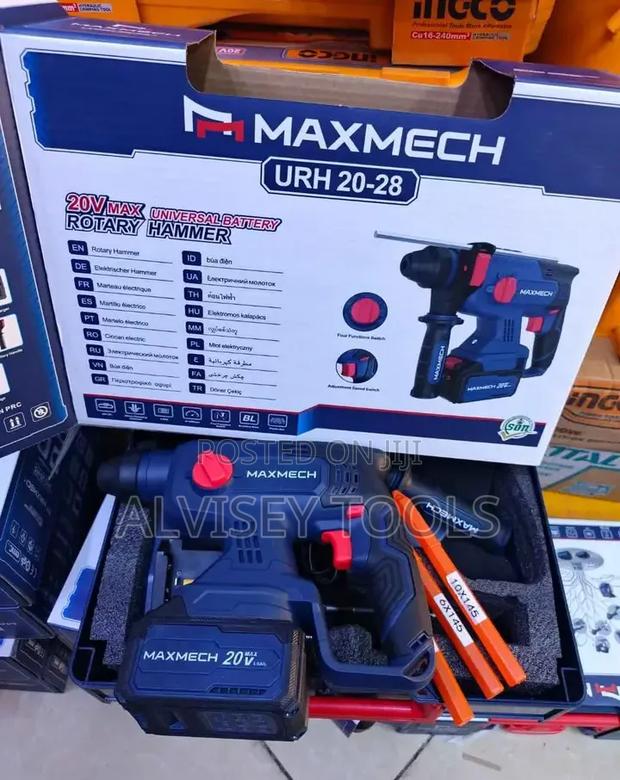 Powerful Maxmech Cordless Rotary Hammer 20v