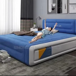 Automatic Big Size Inflatable Mattress With Headrest