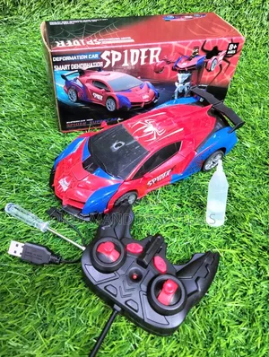 Spider Man Deforming Car Lights Steam Spray