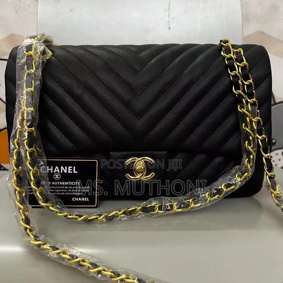 Quality Chanel Chevron Quilted Flap Bag