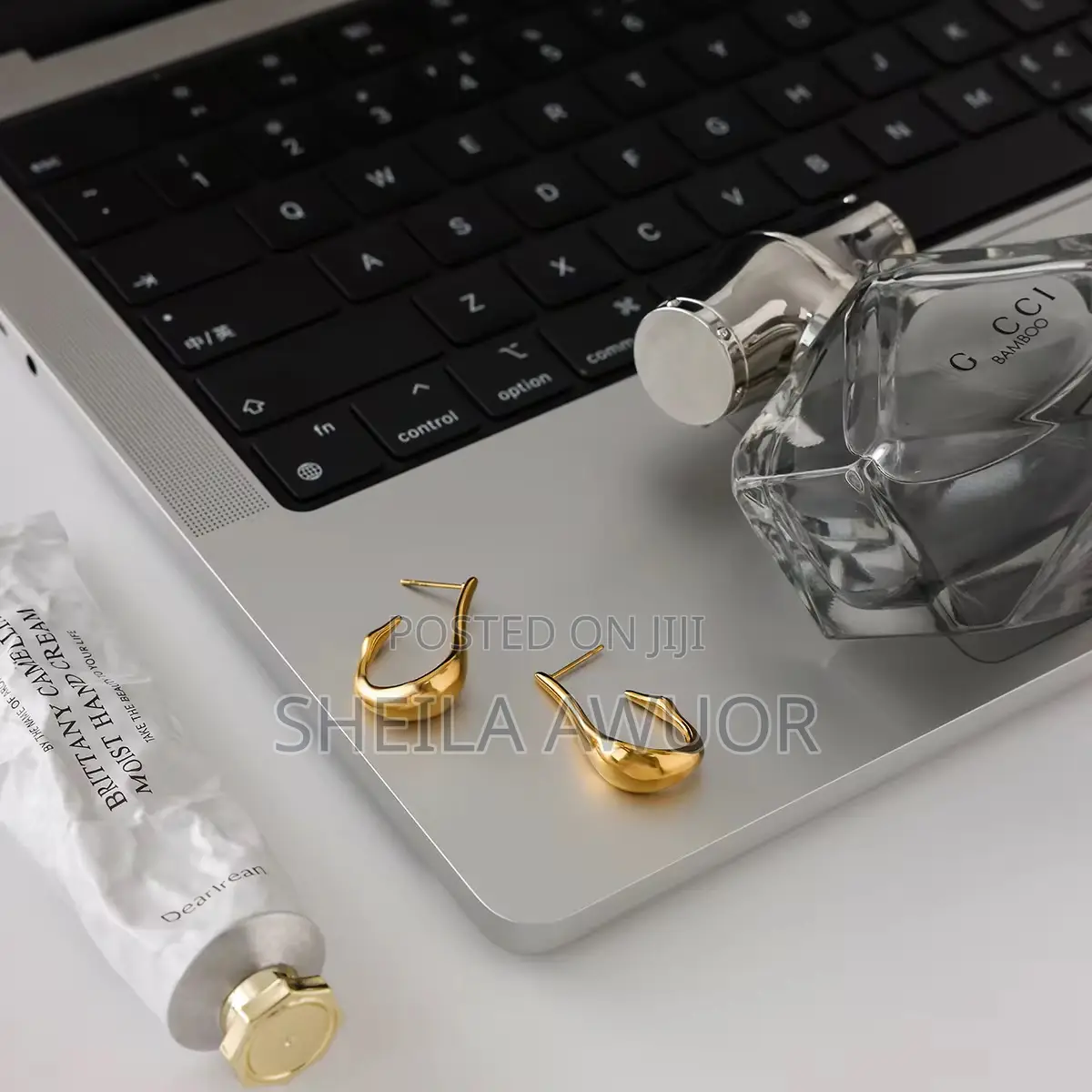 18 K Gold Plated Fluid Earring