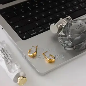 18 K Gold Plated Fluid Earring