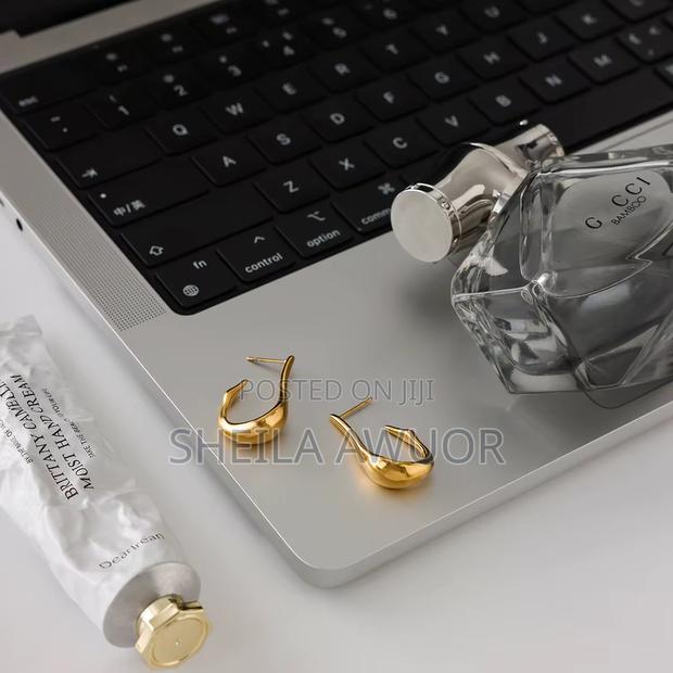 18 K Gold Plated Fluid Earring - thumbnail 2