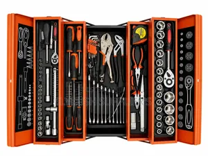 Professional 85-Piece Metal Tool Box Set