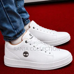 All White Timberland Highcut Casual Sneakers