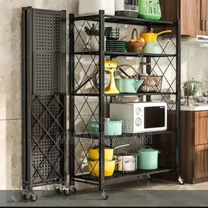 5-tier Foldable Kitchen Rack – Brand New