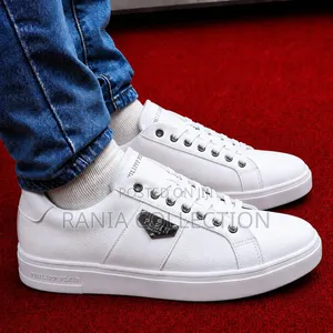 All White Quality Phillipp Plein Casual Sneakers