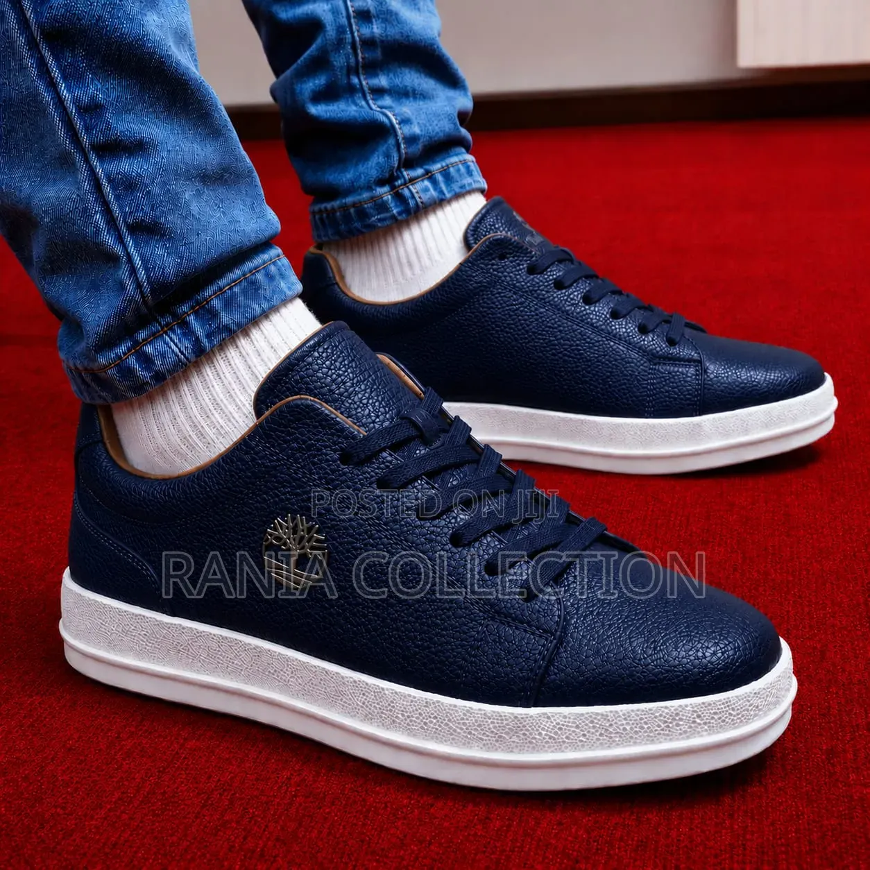Navy Blue With White Sole Timberland Leather Casuals
