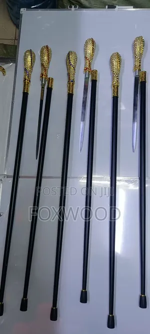 Fancy Designer Metallic Walking Sticks.