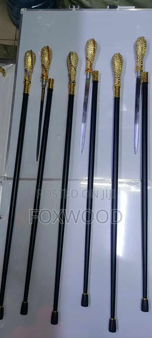 Fancy Designer Metallic Walking Sticks.