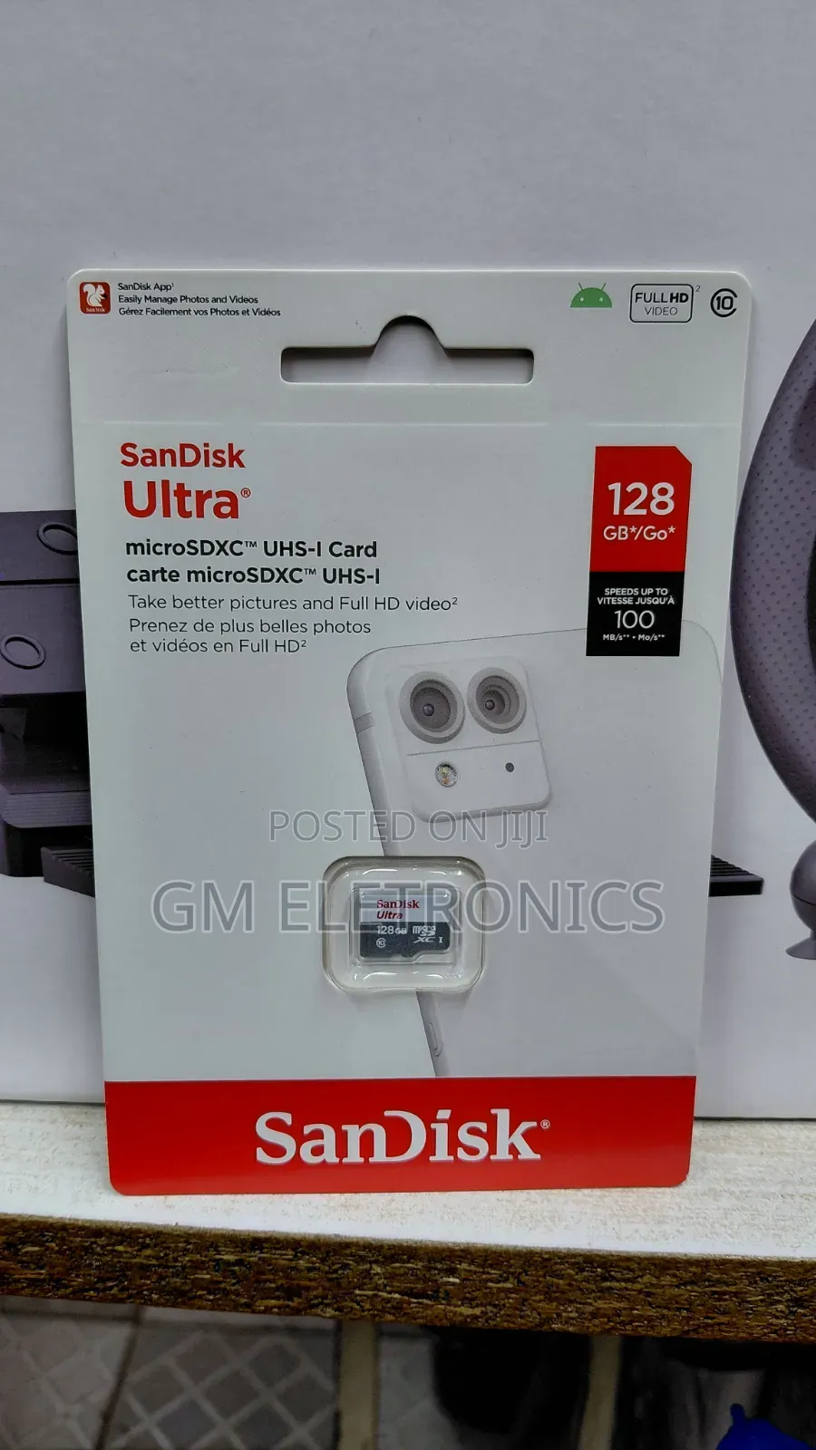 New Universal 128gb Class-10 Microsd Card- Sandisk.