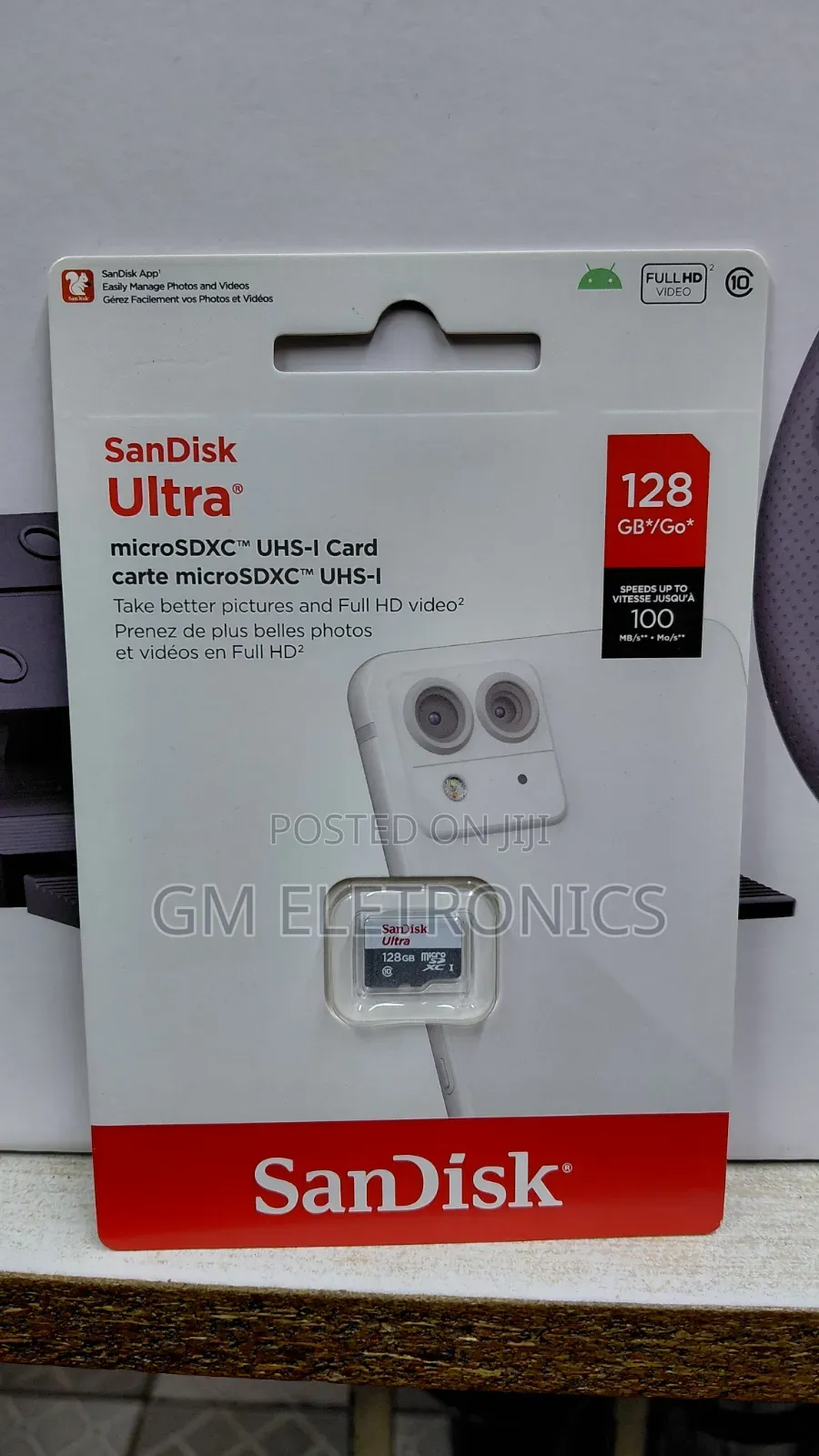 New Universal 128gb Class-10 Microsd Card- Sandisk.