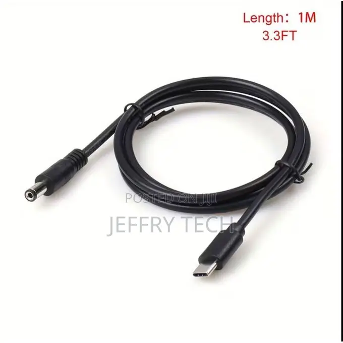 Type-C to Dc Fast Charging Dc Power Cable, 5v/ 9v/ 12v/ 15v 20v Adj