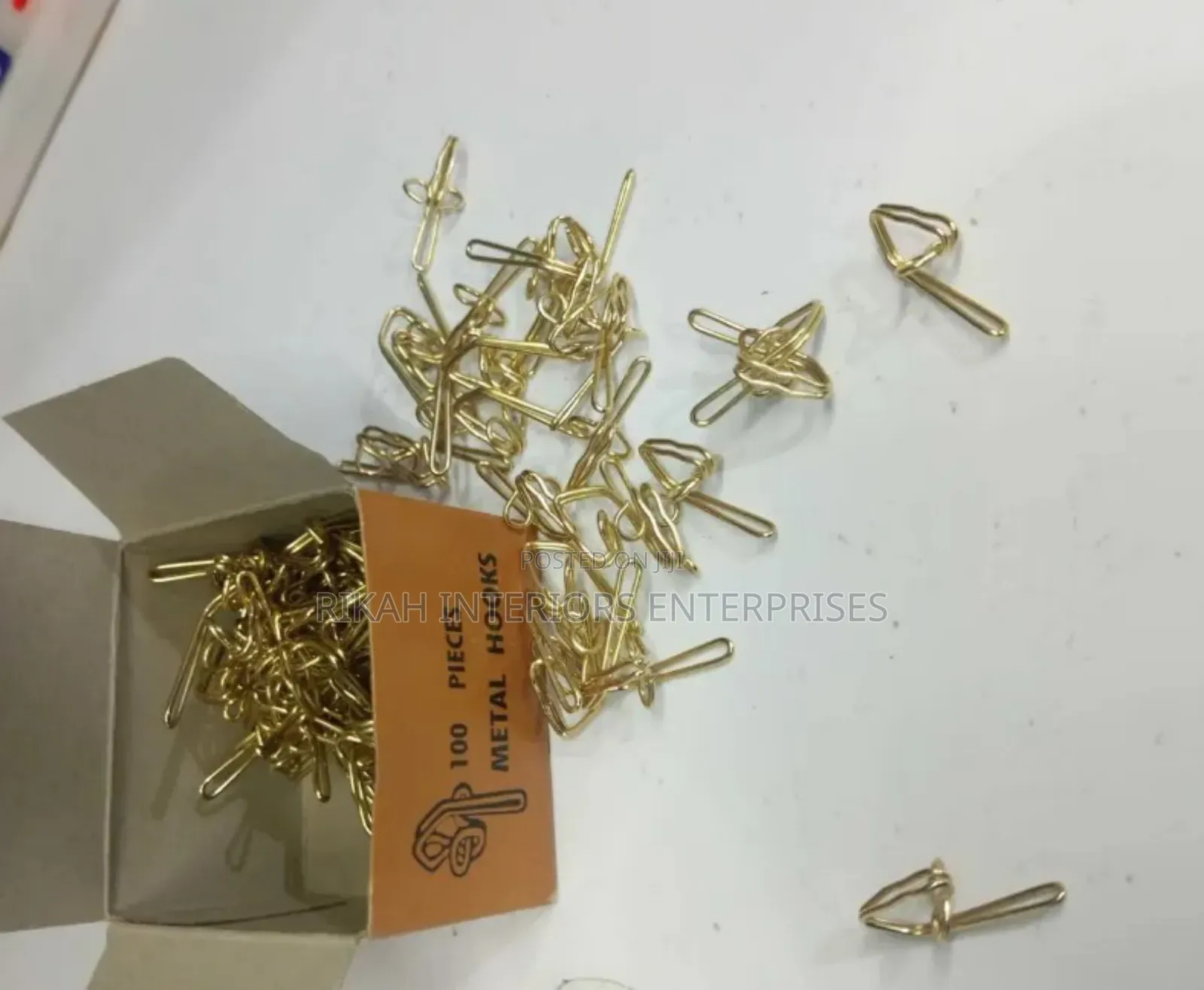 Golden Metallic Curtain Hooks Hooks Environmental Friendly