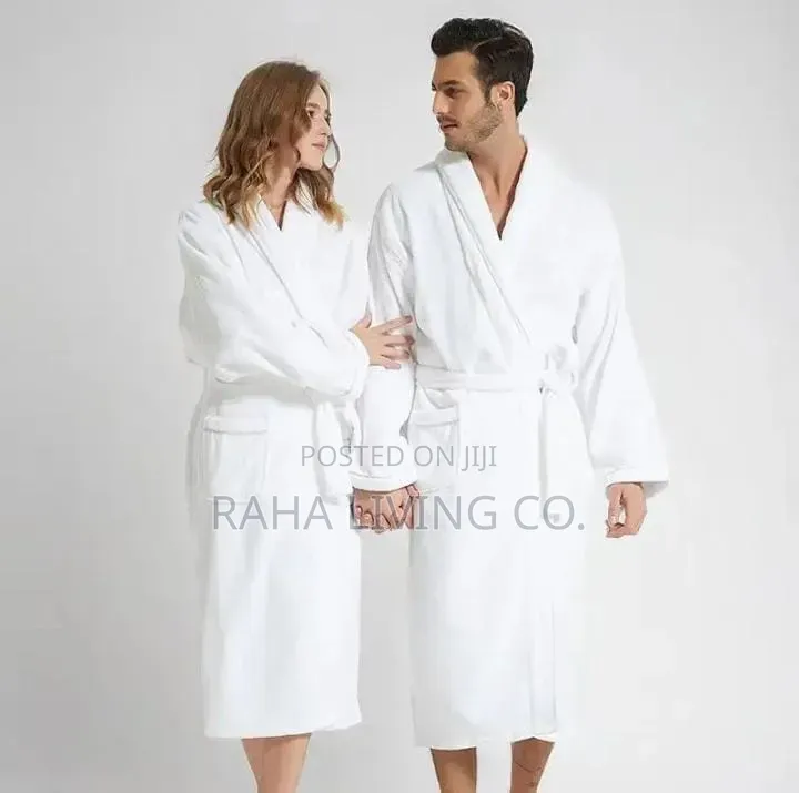 White Cotton Bathrobe | Soft Comfortable