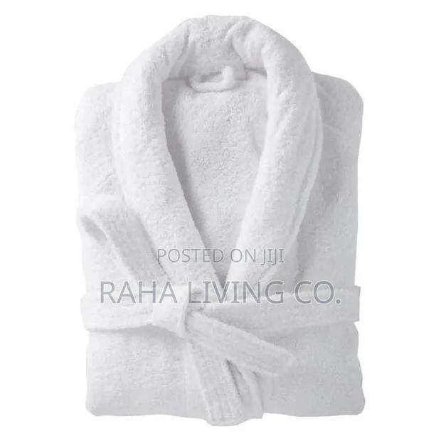 White Cotton Bathrobe | Soft Comfortable - thumbnail 3