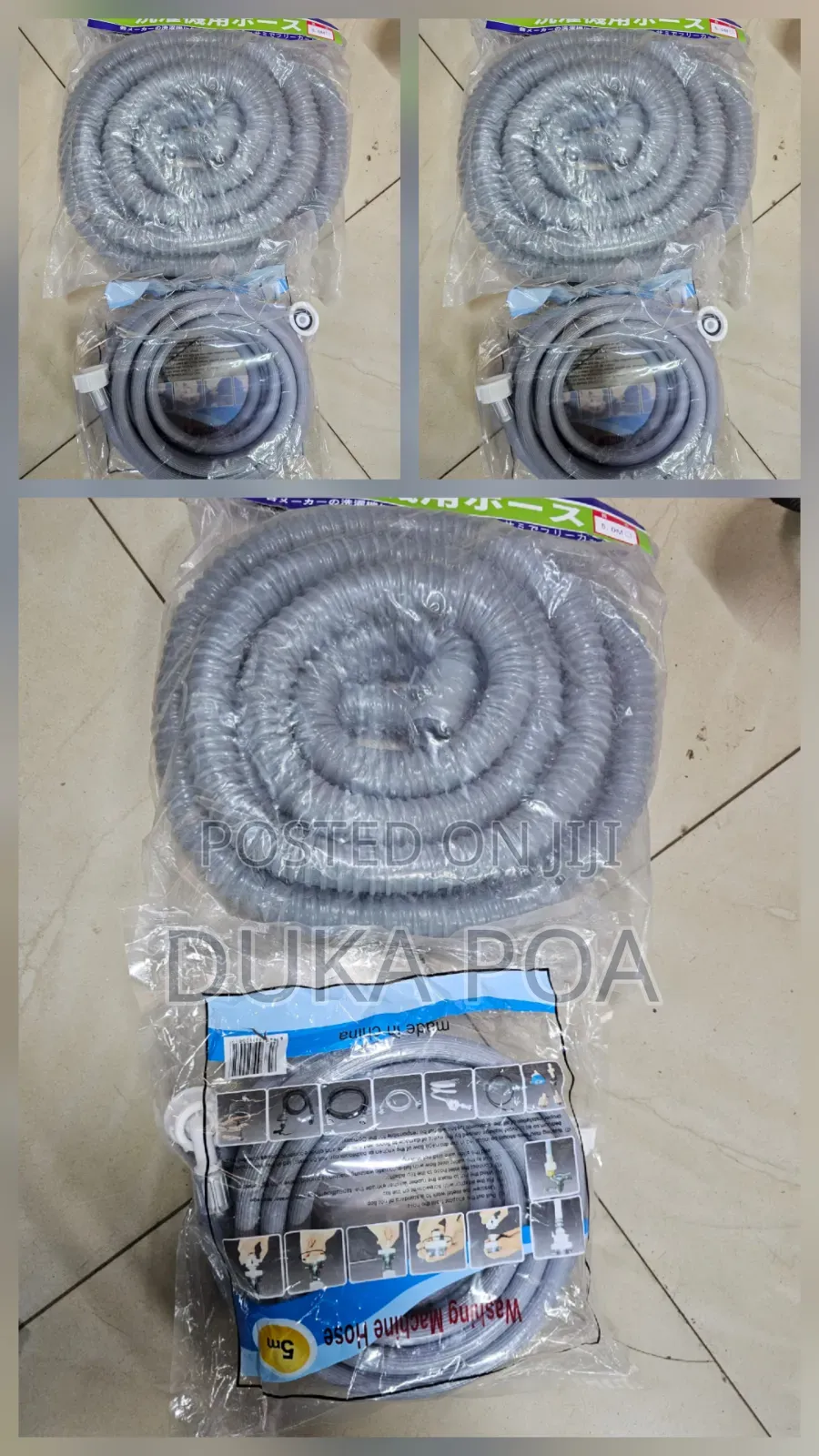 Inlet and Outlet Washing Machine Pipe 5 Metres Available