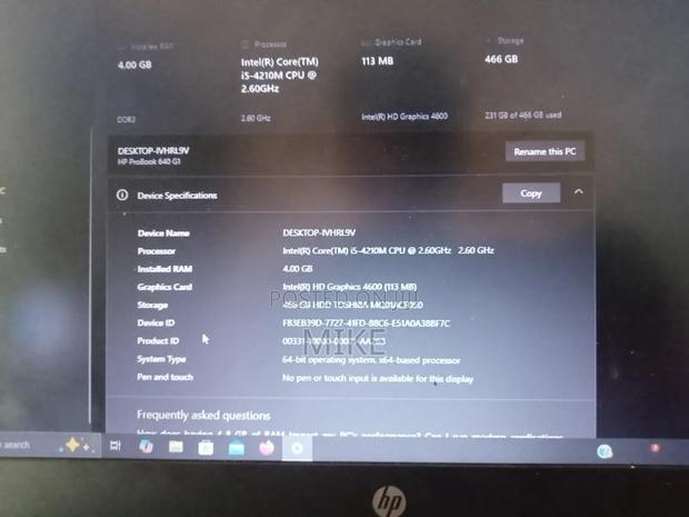 Laptop HP ProBook 640 G2 4GB Intel Core i5 HDD 512GB - thumbnail 3
