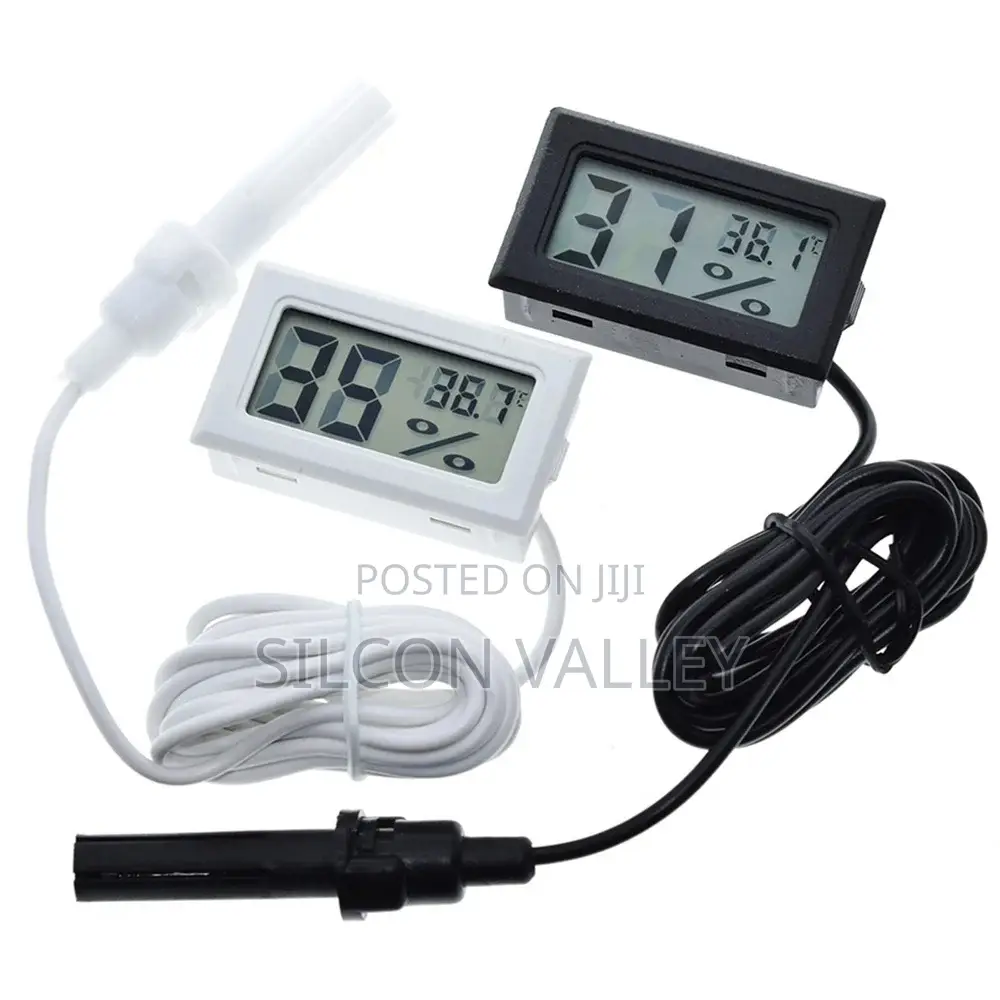 Mini Lcd Digital Thermometer Hygrometer White