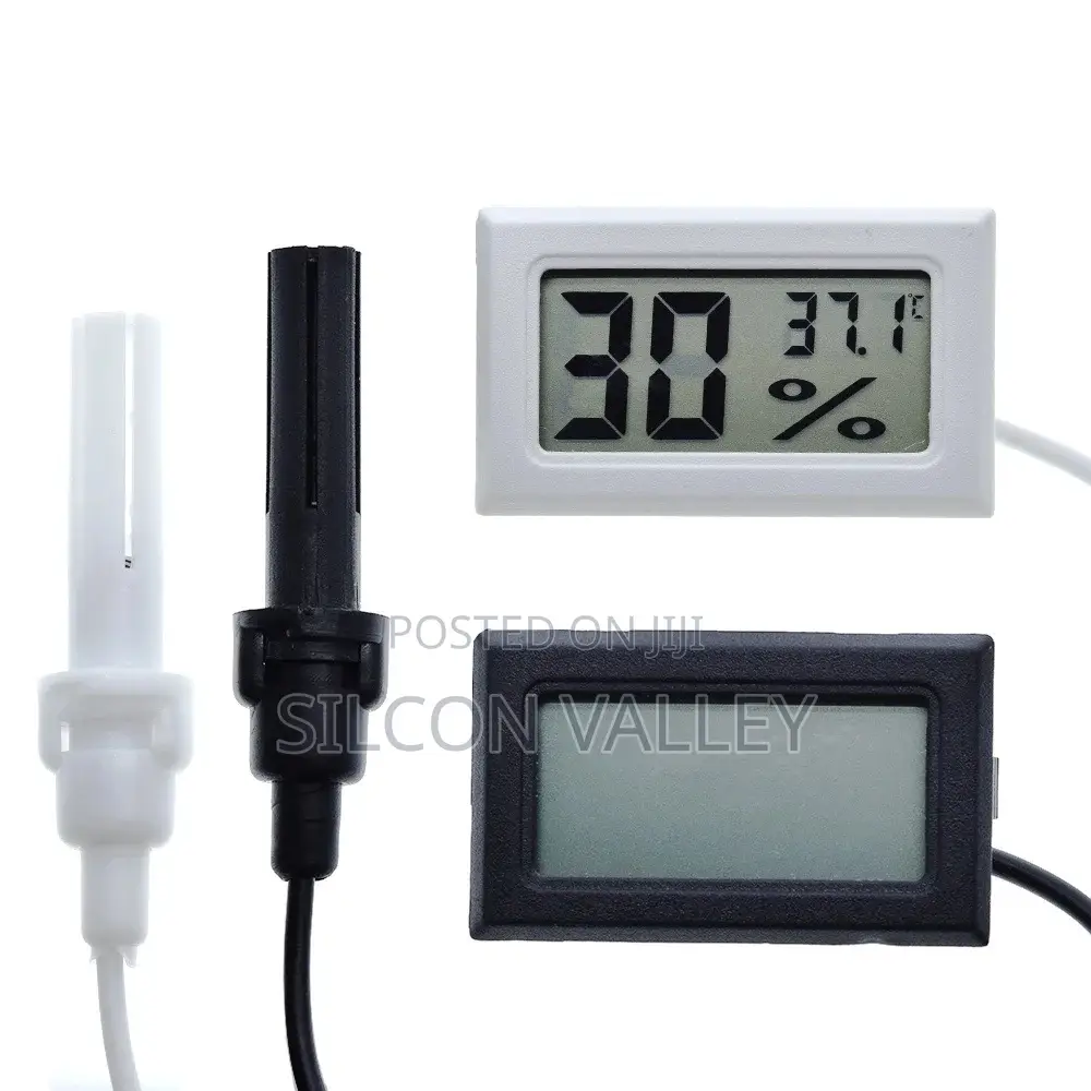 Mini Lcd Digital Thermometer Hygrometer White