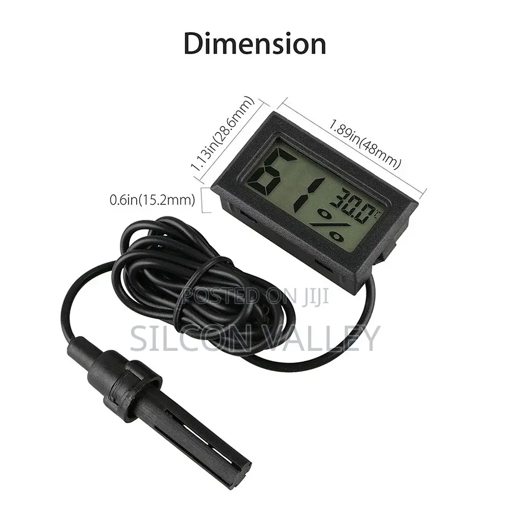 Mini Lcd Digital Thermometer Hygrometer White