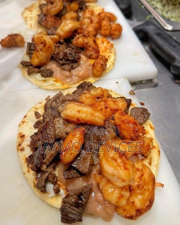 Shrimp Steak Taco