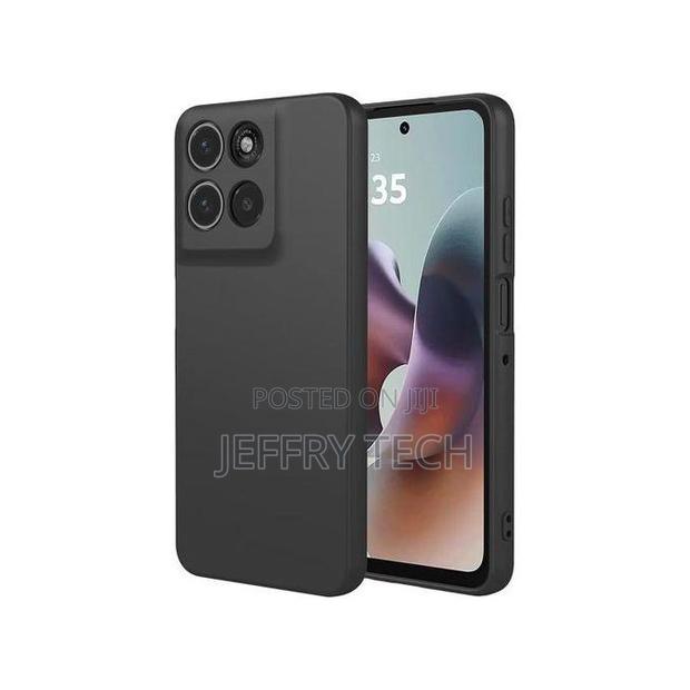 Silicon Case for for Moto G15 Soft Silicone Cover Black - main view