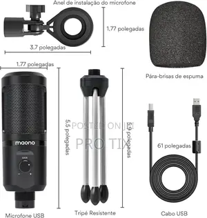 Maono Usb Podcasting Microphone With Tripod Pm461tr