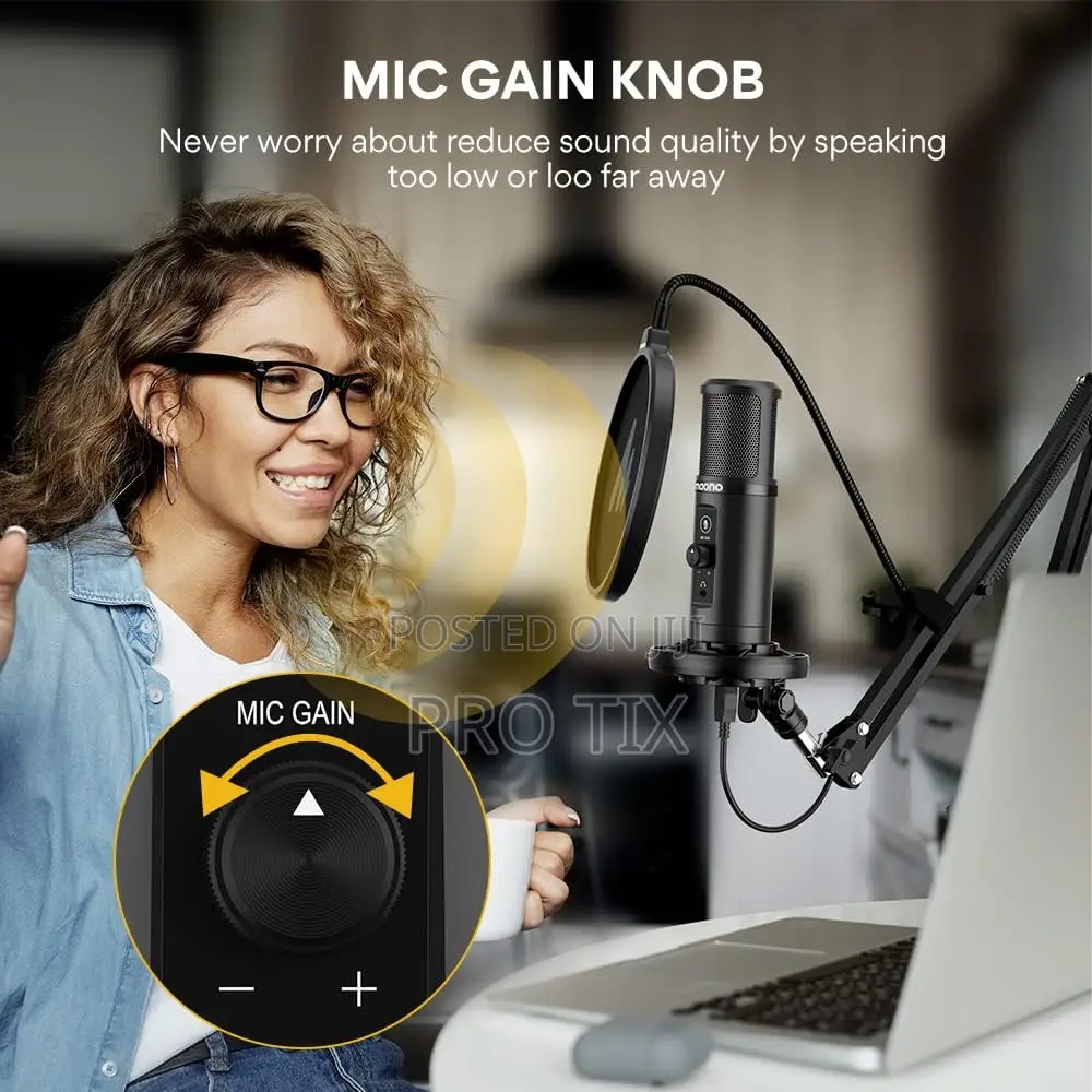 Maono Usb Podcasting Microphone Kit With Arm Pm421