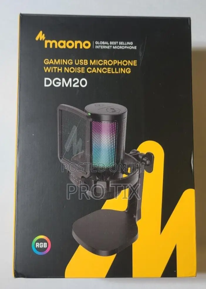Maono RGB Usb Gaming Podcast Microphone Dgm20