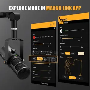 Maono Black Usb XLR Dynamic Podcast Microphone Pd400x
