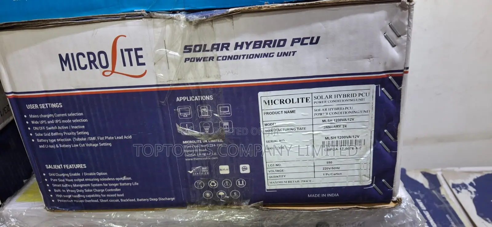 Microlite Solar Hybrid Pcu Inverter 800va 12v