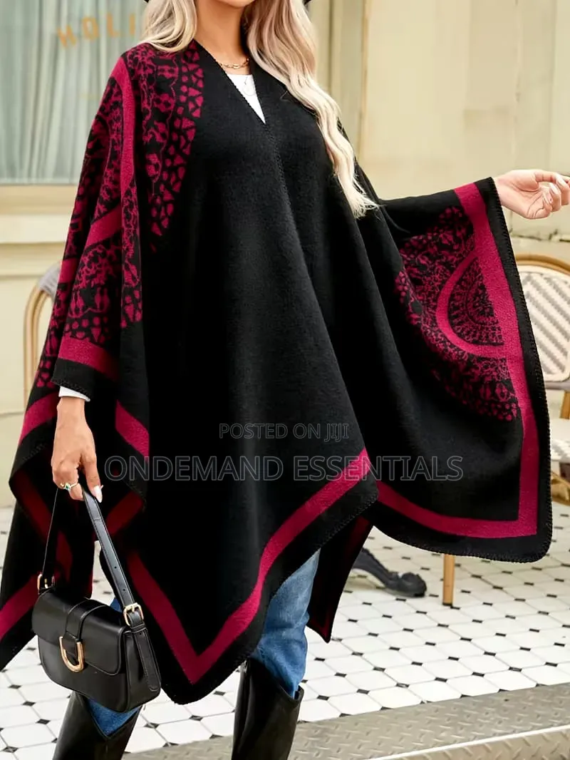 Women's Floral Wrap Shawl/Poncho