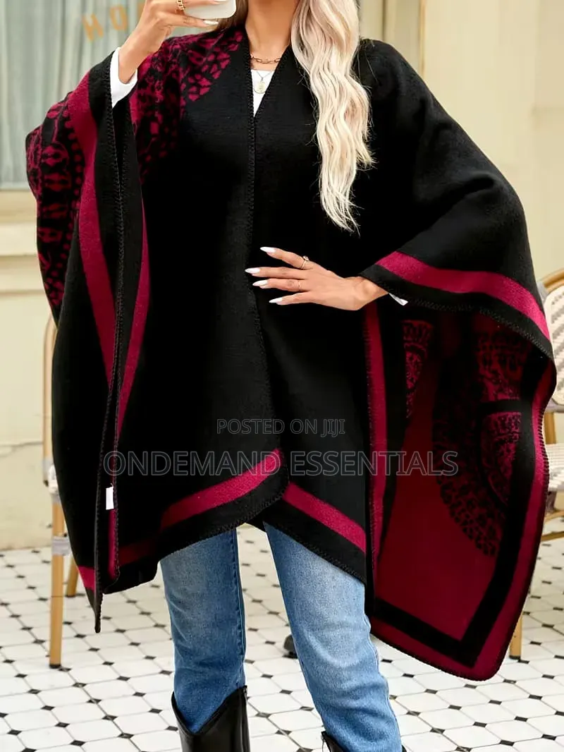 Women's Floral Wrap Shawl/Poncho