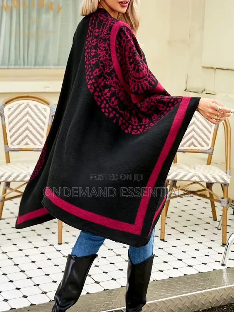 Women's Floral Wrap Shawl/Poncho