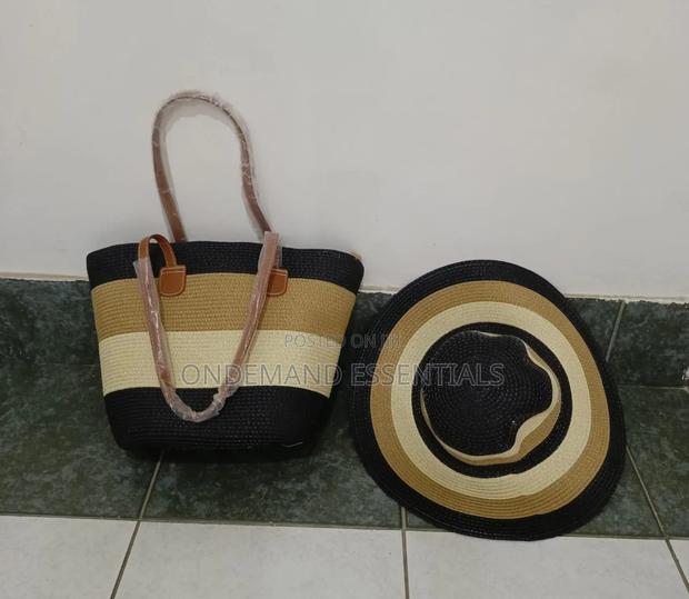 Summer Straw Woven Beach Bag and Hat - thumbnail 5