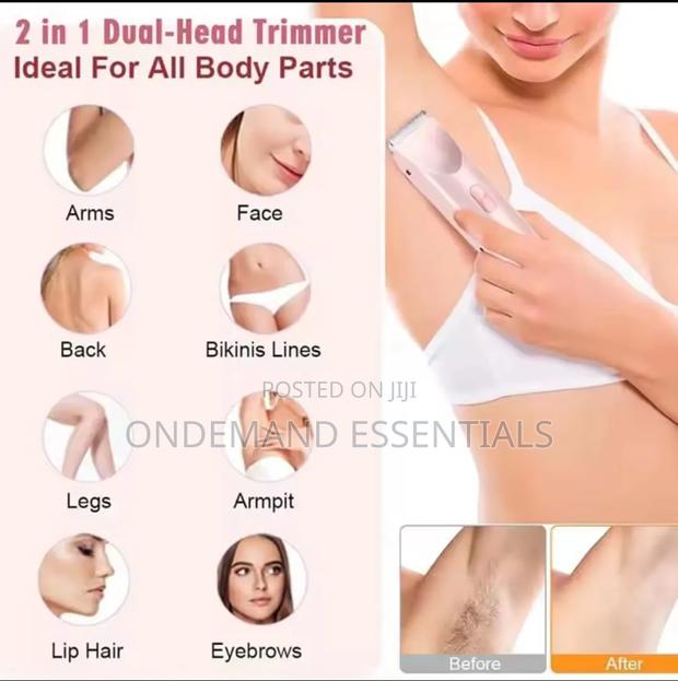 2 in 1 Rechargeable Dual Head Shaver With Smoothener Waterproof - thumbnail 4
