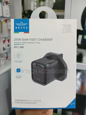 This Is a Brave BTC-28b 20w Gan Fast Charger Single Usb-C Port.