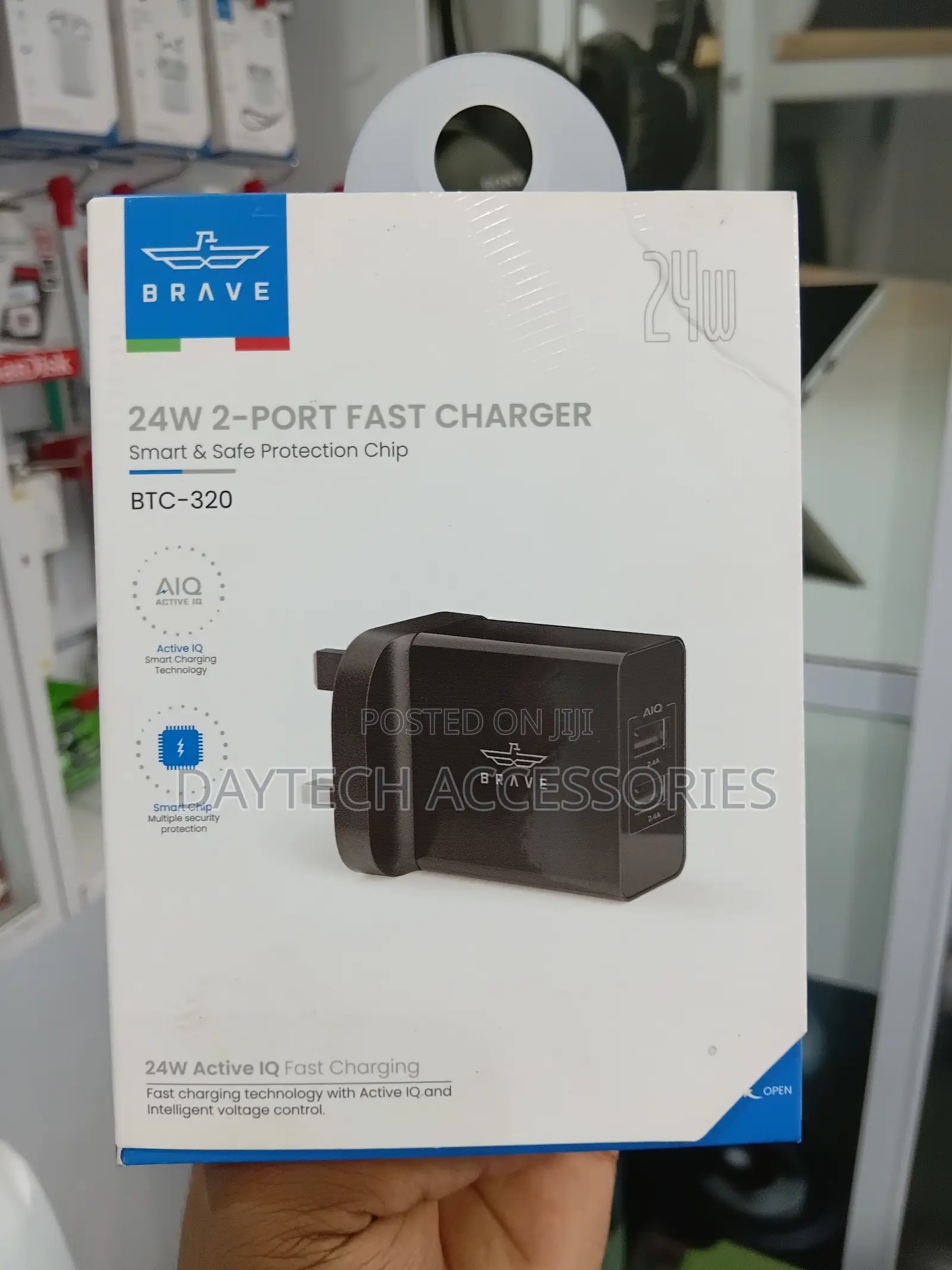 Brave Black Dual Usb Wall Charger 24w – Fast Smart Charging Adapter