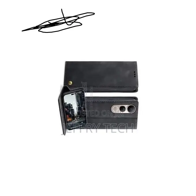 Caseme Vivo V50 Lite 5g Flip Wallet Cover Black
