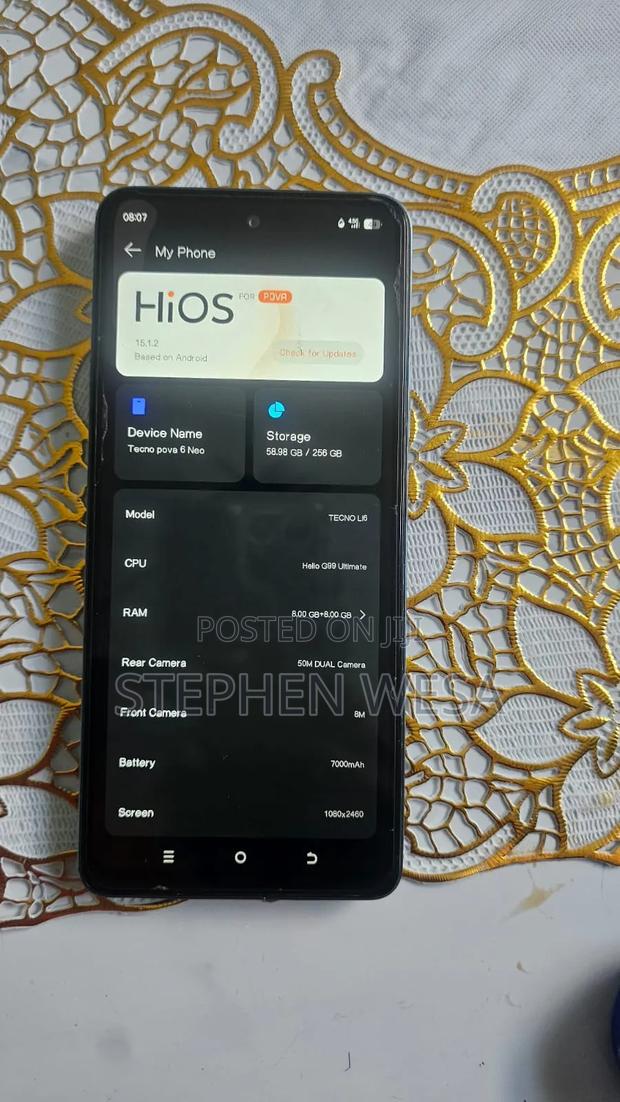 Tecno Pova 6 Neo 256 GB Gray - thumbnail 3