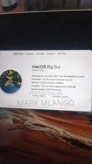 Laptop Apple MacBook Pro 2017 8GB Intel Core i5 SSD 256GB