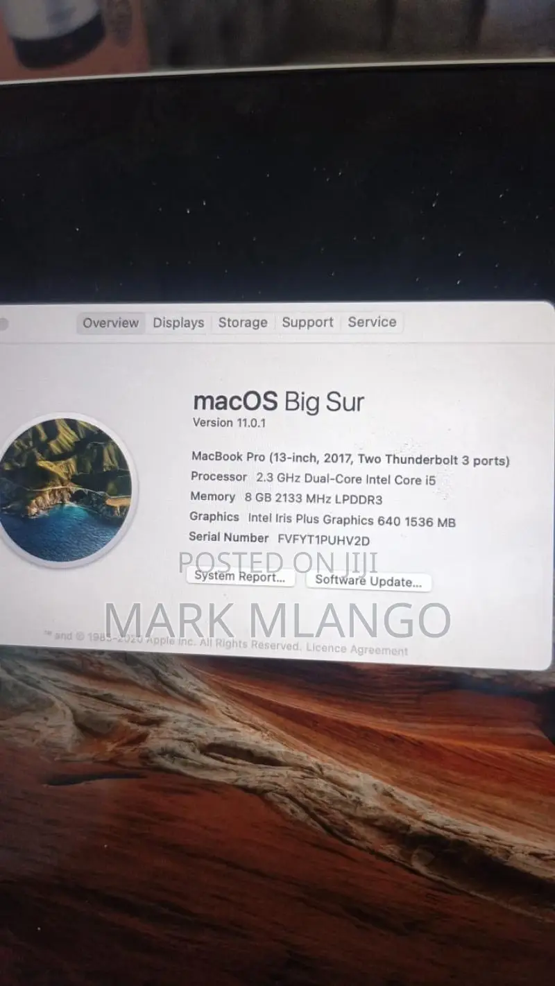 Laptop Apple MacBook Pro 2017 8GB Intel Core i5 SSD 256GB