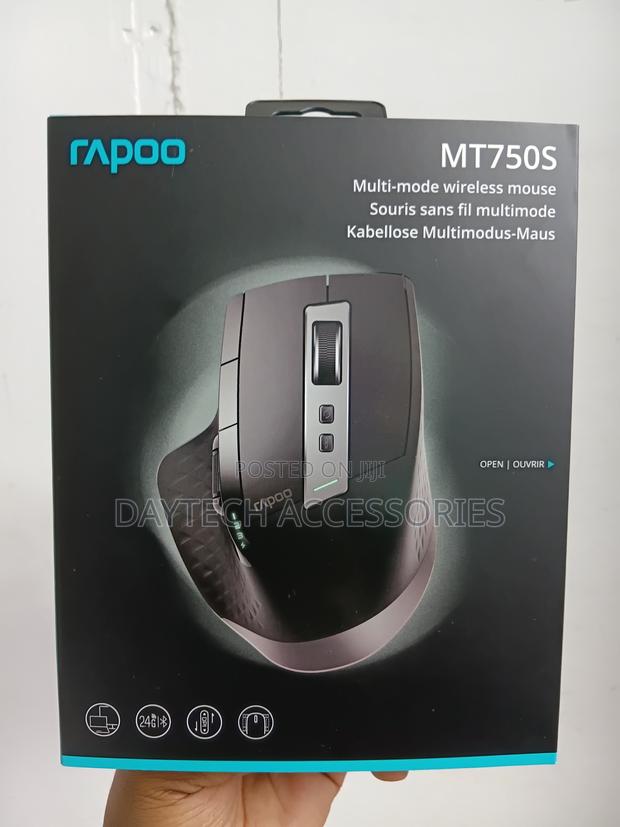 Rapoo Multi-Mode Wireless Laser Mouse | Black (Mt750s) - thumbnail 3