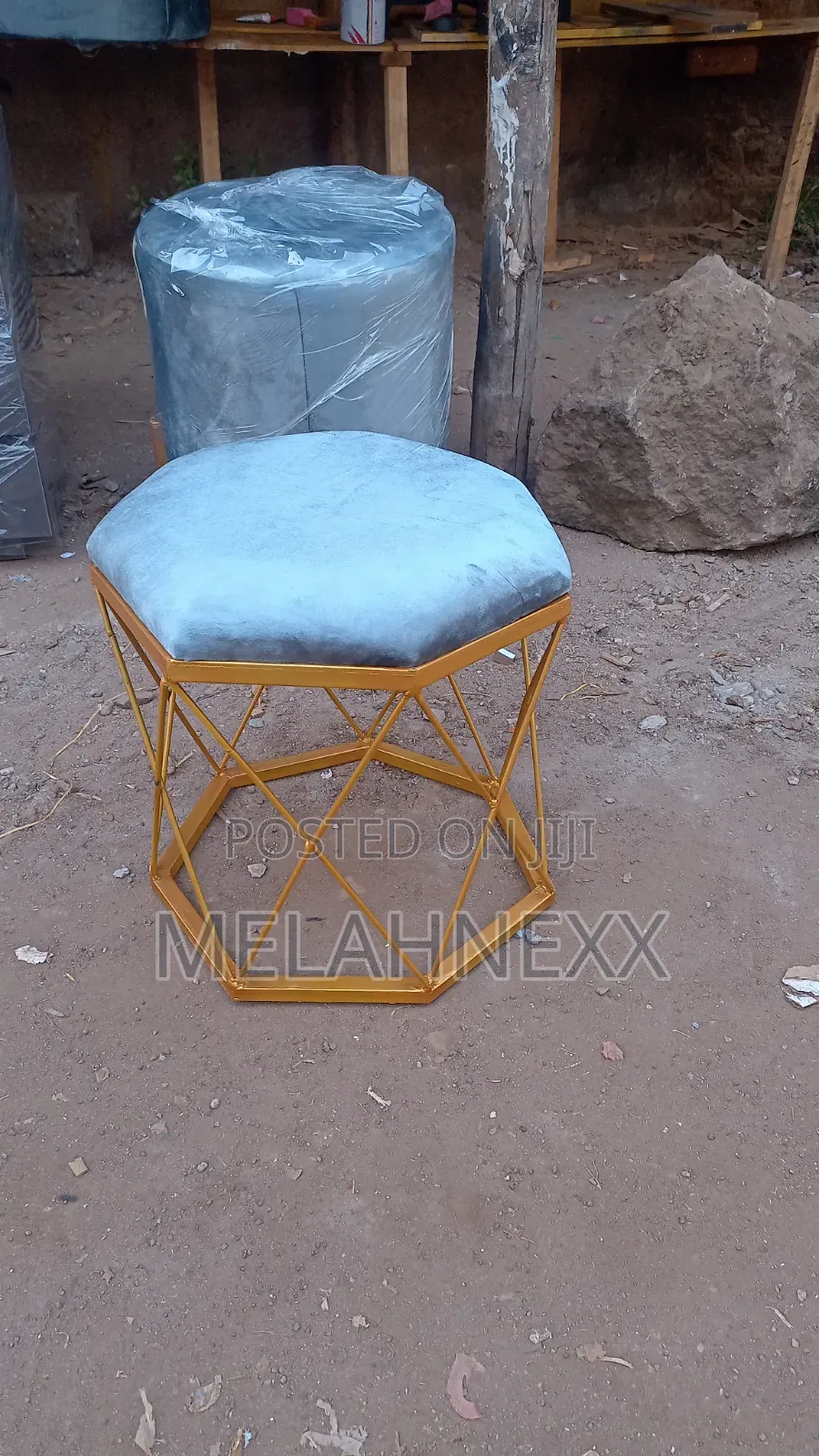 Hexagon Patterned Stool